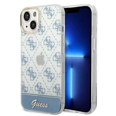 Guess Guess 4G Stripe Script Logo galvaniziran vzorec - Ohišje za iPhone 14 (modro)