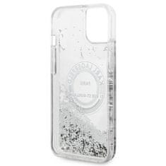 Karl Lagerfeld Karl Lagerfeld Liquid Glitter Round RSG Logo Case - ohišje za iPhone 14 (srebrno)