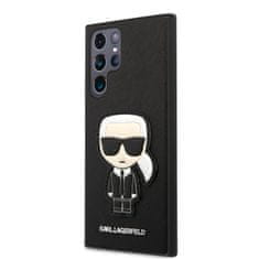 Karl Lagerfeld Karl Lagerfeld Saffiano Ikonik Patch - Ohišje za Samsung Galaxy S22 Ultra (črno)