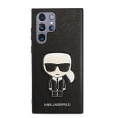 Karl Lagerfeld Karl Lagerfeld Saffiano Ikonik Patch - Ohišje za Samsung Galaxy S22 Ultra (črno)