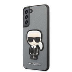 Karl Lagerfeld Karl Lagerfeld Saffiano Ikonik Patch - Ohišje za Samsung Galaxy S22+ (srebrno)