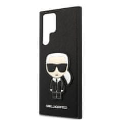 Karl Lagerfeld Karl Lagerfeld Saffiano Ikonik Patch - Ohišje za Samsung Galaxy S22 Ultra (črno)