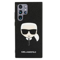 Karl Lagerfeld Karl Lagerfeld Saffiano Ikonik Karl`s Head - Ovitek za Samsung Galaxy S22 Ultra (črn)