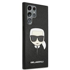 Karl Lagerfeld Karl Lagerfeld Saffiano Ikonik Karl`s Head - Ovitek za Samsung Galaxy S22 Ultra (črn)