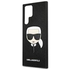 Karl Lagerfeld Karl Lagerfeld Saffiano Ikonik Karl`s Head - Ovitek za Samsung Galaxy S22 Ultra (črn)