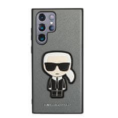 Karl Lagerfeld Karl Lagerfeld Saffiano Ikonik Patch - Ohišje za Samsung Galaxy S22 Ultra (srebrno)