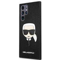 Karl Lagerfeld Karl Lagerfeld Saffiano Ikonik Karl`s Head - Ovitek za Samsung Galaxy S22 Ultra (črn)