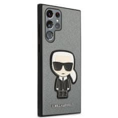 Karl Lagerfeld Karl Lagerfeld Saffiano Ikonik Patch - Ohišje za Samsung Galaxy S22 Ultra (srebrno)