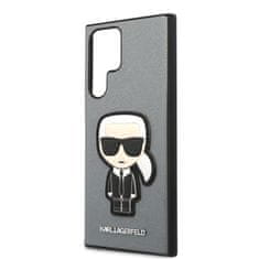 Karl Lagerfeld Karl Lagerfeld Saffiano Ikonik Patch - Ohišje za Samsung Galaxy S22 Ultra (srebrno)