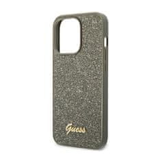 Guess Ohišje z logotipom Guess Glitter Flakes Metal - Ohišje za iPhone 14 Pro (zeleno)