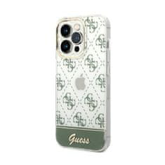 Guess Guess 4G Stripe Script Logo galvaniziran vzorec - Ohišje za iPhone 14 Pro (kaki)