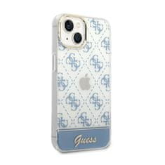 Guess Guess 4G Stripe Script Logo galvaniziran vzorec - Ohišje za iPhone 14 (modro)