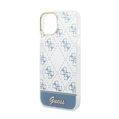 Guess Guess 4G Stripe Script Logo galvaniziran vzorec - Ohišje za iPhone 14 (modro)