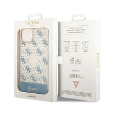 Guess Guess 4G Stripe Script Logo galvaniziran vzorec - Ohišje za iPhone 14 (modro)