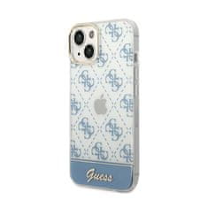 Guess Guess 4G Stripe Script Logo galvaniziran vzorec - Ohišje za iPhone 14 (modro)