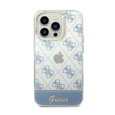 Guess Guess 4G Stripe Script Logo galvaniziran vzorec - Ohišje za iPhone 14 Pro (modro)