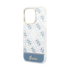 Guess Guess 4G Stripe Script Logo galvaniziran vzorec - Ohišje za iPhone 14 Pro (modro)