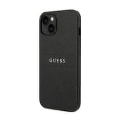 Guess Guess Saffiano Metal Logo Stripes - Ohišje za iPhone 14 (črno)