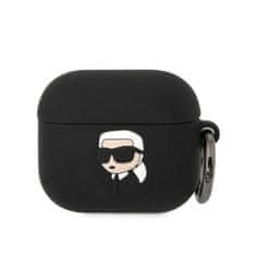 Karl Lagerfeld Karl Lagerfeld Silikonski etui NFT Karl Head 3D - AirPods 3 (črn)