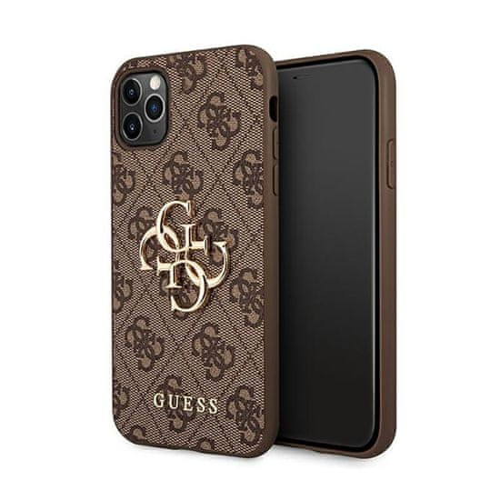 Guess Guess 4G Big Metal Logo - Ohišje za iPhone 11 Pro (rjavo)