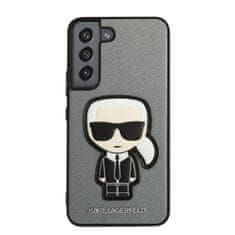 Karl Lagerfeld Karl Lagerfeld Saffiano Ikonik Patch - Ohišje za Samsung Galaxy S22 (srebrno)