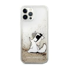 Karl Lagerfeld Karl Lagerfeld Liquid Glitter Choupette Fun - ohišje za iPhone 12 / iPhone 12 Pro (zlato)