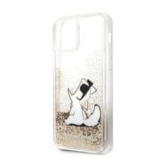 Karl Lagerfeld Karl Lagerfeld Liquid Glitter Choupette Fun - ohišje za iPhone 12 / iPhone 12 Pro (zlato)