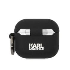 Karl Lagerfeld Karl Lagerfeld Silikonski etui NFT Karl Head 3D - AirPods 3 (črn)