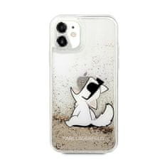 Karl Lagerfeld Karl Lagerfeld Liquid Glitter Choupette Fun - ohišje za iPhone 11 (zlato)