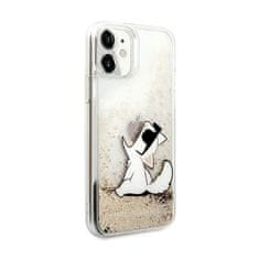 Karl Lagerfeld Karl Lagerfeld Liquid Glitter Choupette Fun - ohišje za iPhone 11 (zlato)