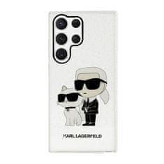 Karl Lagerfeld Karl Lagerfeld IML Glitter NFT Karl &amp; Choupette - Ohišje za Samsung Galaxy S23 Ultra (prosojno)