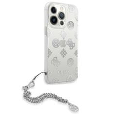 Guess Guess Peony Chain Handle - Ohišje za iPhone 13 Pro Max (srebrno)