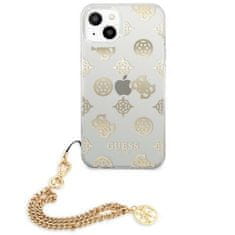 Guess Guess Peony Chain Handle - Ohišje za iPhone 13 (zlato)