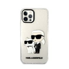 Karl Lagerfeld Karl Lagerfeld IML Glitter NFT Karl &amp; Choupette - Ohišje za iPhone 12 / iPhone 12 Pro (prozorno)