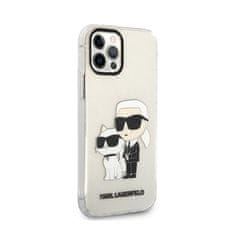 Karl Lagerfeld Karl Lagerfeld IML Glitter NFT Karl &amp; Choupette - Ohišje za iPhone 12 / iPhone 12 Pro (prozorno)