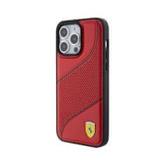 Ferrari Ferrari Perforated Waves Metal Logo - Etui iPhone 15 Pro Max (czerwony)