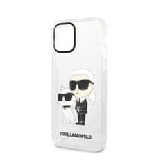 Karl Lagerfeld Karl Lagerfeld IML Glitter NFT Karl &amp; Choupette - Ohišje za iPhone 12 / iPhone 12 Pro (prozorno)