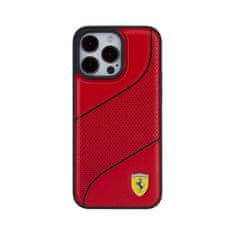 Ferrari Ferrari Perforated Waves Metal Logo - Etui iPhone 15 Pro Max (czerwony)