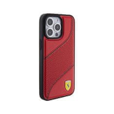 Ferrari Ferrari Perforated Waves Metal Logo - Etui iPhone 15 Pro Max (czerwony)