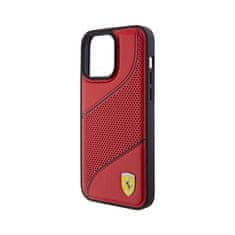 Ferrari Ferrari Perforated Waves Metal Logo - Etui iPhone 15 Pro Max (czerwony)