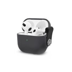 Moshi Moshi Pebbo - Ovitek za AirPods 3 s snemljivim zapestnim trakom (Shadow Black)