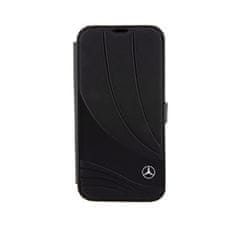 MERCEDES Mercedes Booktype Leather Wave Pattern - Etui iPhone 15 (czarny)