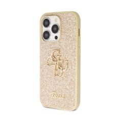 Guess Ohišje Guess Glitter Script Big 4G - iPhone 14 Pro Max (zlato)