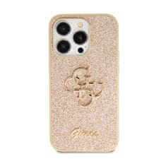 Guess Ohišje Guess Glitter Script Big 4G - iPhone 14 Pro Max (zlato)