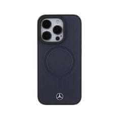 MERCEDES Mercedes Smooth Leather MagSafe - Etui iPhone 15 Pro (granatowy)