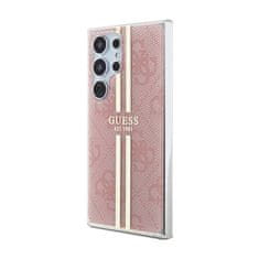 Guess Guess IML 4G Gold Stripe - Ohišje za Samsung Galaxy S24 Ultra (roza)