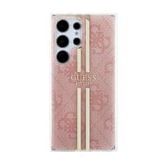 Guess Guess IML 4G Gold Stripe - Ohišje za Samsung Galaxy S24 Ultra (roza)