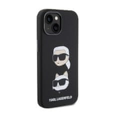 Karl Lagerfeld Karl Lagerfeld Silicone Karl & Choupette Heads - Etui iPhone 15 (czarny)