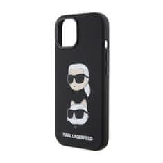 Karl Lagerfeld Karl Lagerfeld Silicone Karl & Choupette Heads - Etui iPhone 15 (czarny)