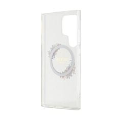 Guess Guess IML Flowers Wreath MagSafe - Samsung Galaxy S24 Ultra etui (prozoren)